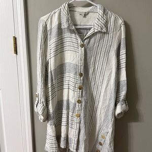 John Mark Casual Striped Button Down Shirt